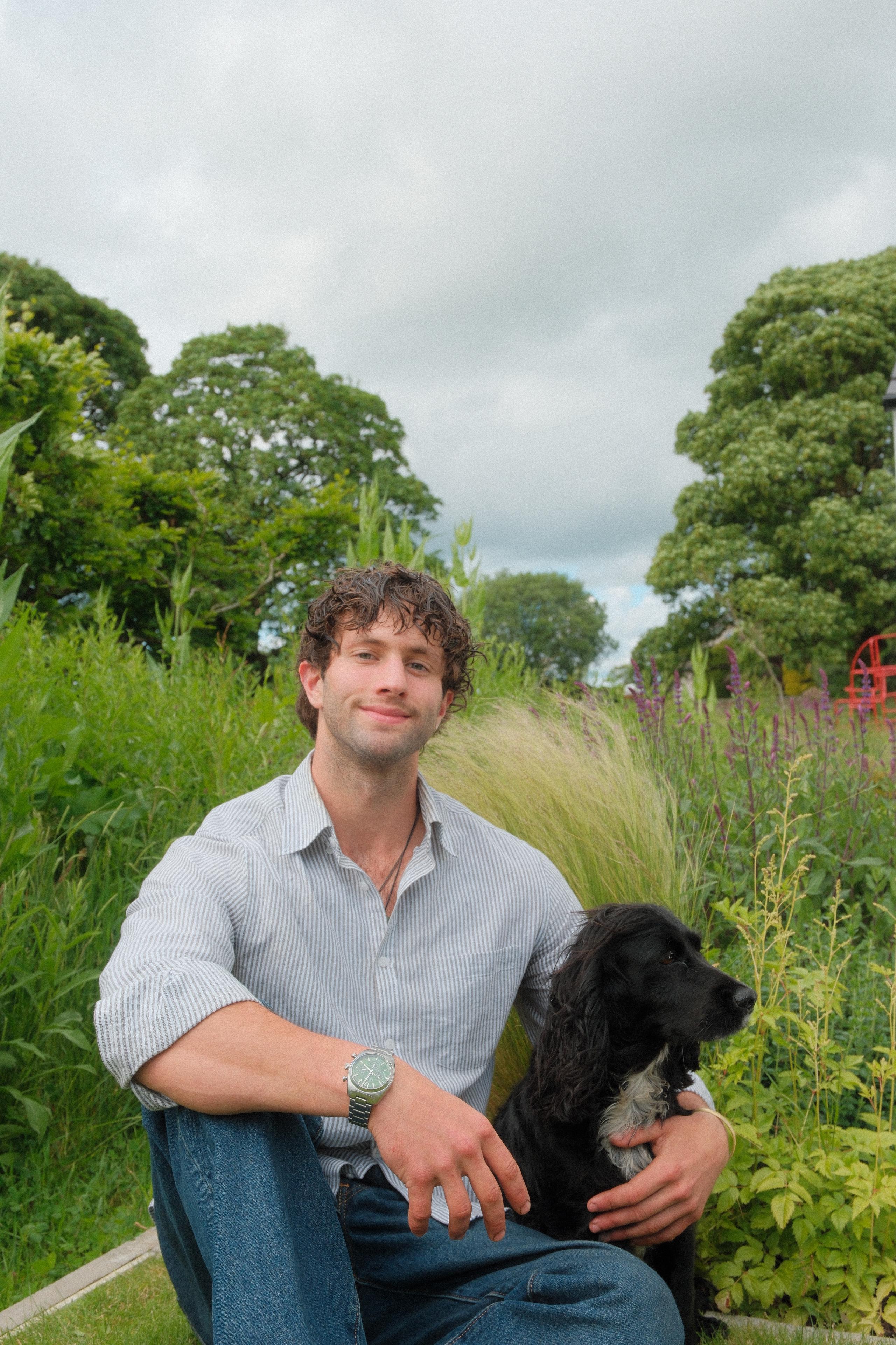 Ollie Sanders and his dog in the Lake District